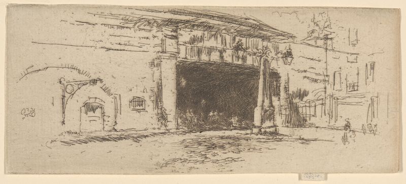 Railway Arch de James Abbott McNeill Whistler, óleo que representa un arco urbano con colores vibrantes.