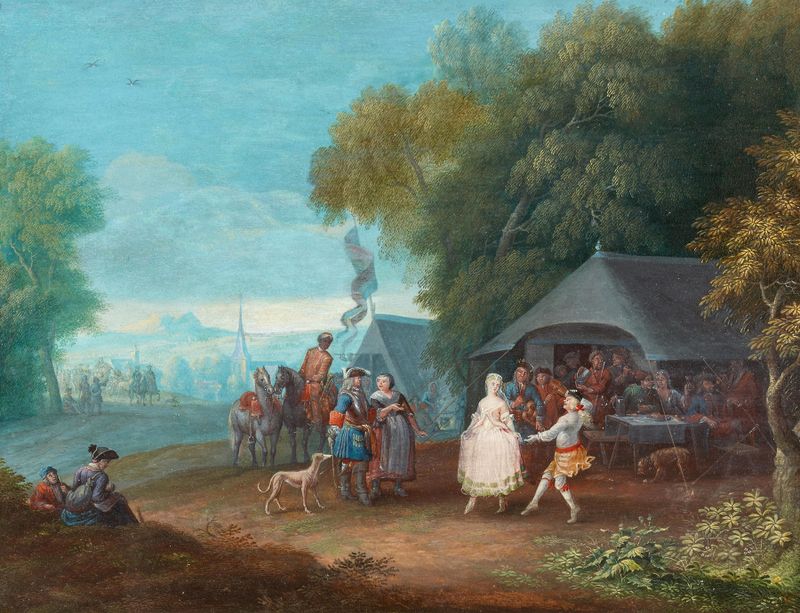 Vier Gemälde der Jahreszeiten, óleo sobre lienzo de Jacques-Guillaume Van Blarenberghe