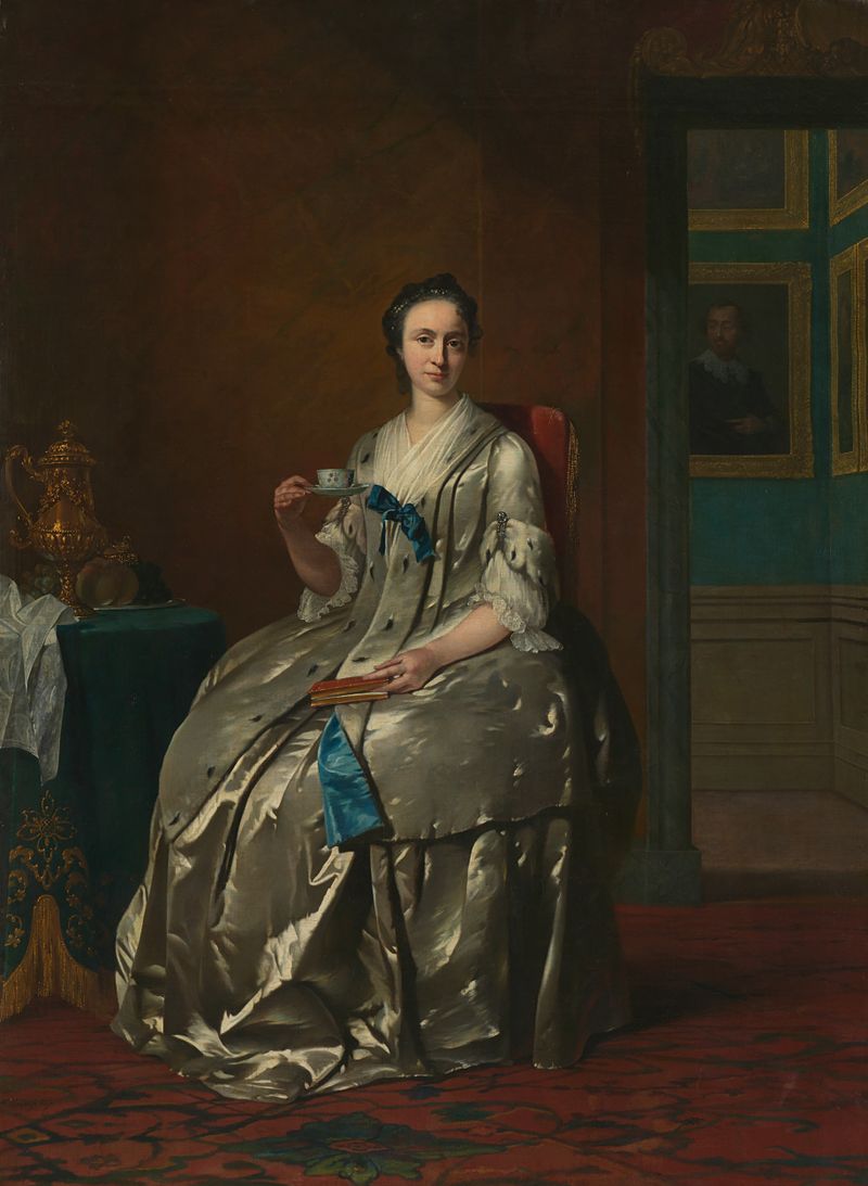 Retrato de Magtilda Muilman, óleo sobre tela de Frans van der Mijn