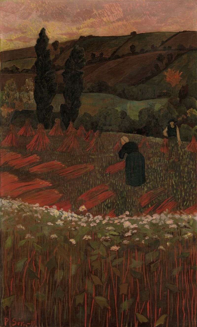 The Harvest of Buckwheat, oil painting by Paul Sérusier showing workers in a buckwheat field.