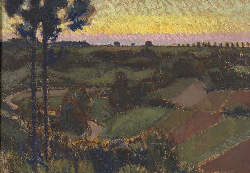 Paisaje al atardecer de Bernard Boutet de Monvel, Impresionismo