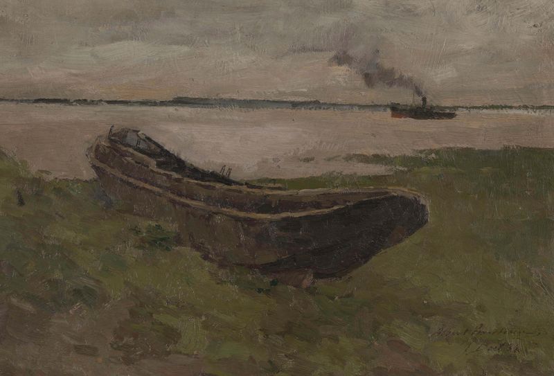 De Schelde in Doel by Albert Baertsoen, impressionism, landscape