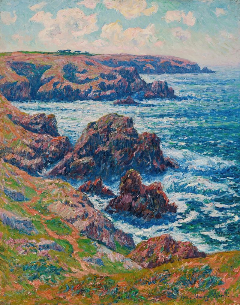 Landscape of La Terre De Cléden, Point De Raz by Henry Moret, oil painting