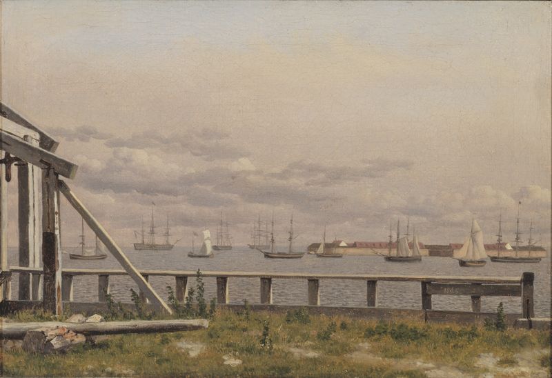 Vista desde los hornos de cal en Copenhague, pintura al óleo de Christoffer Wilhelm Eckersberg