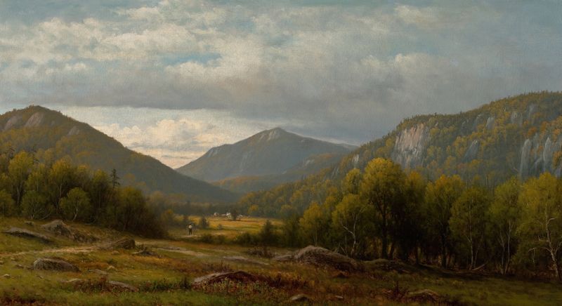 Landscape of rolling hills in Romanticism style by Charles W. Knapp