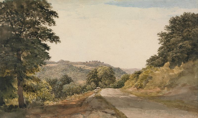 Landscape featuring a road and greenery, oil painting by John Glover