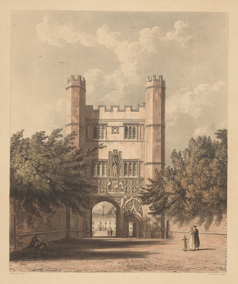 Trinity Gate by William Westall, depicting an archway in oil painting.