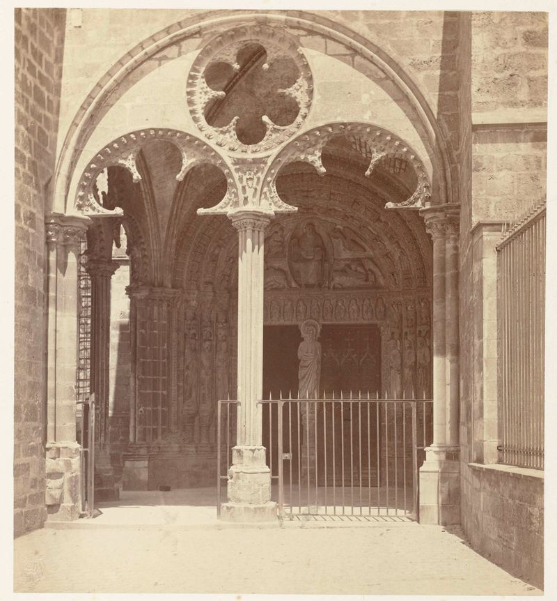 Zuidportaal van de kathedraal Saint-Étienne de Bourges, álbum de impresión de Unknown Artist