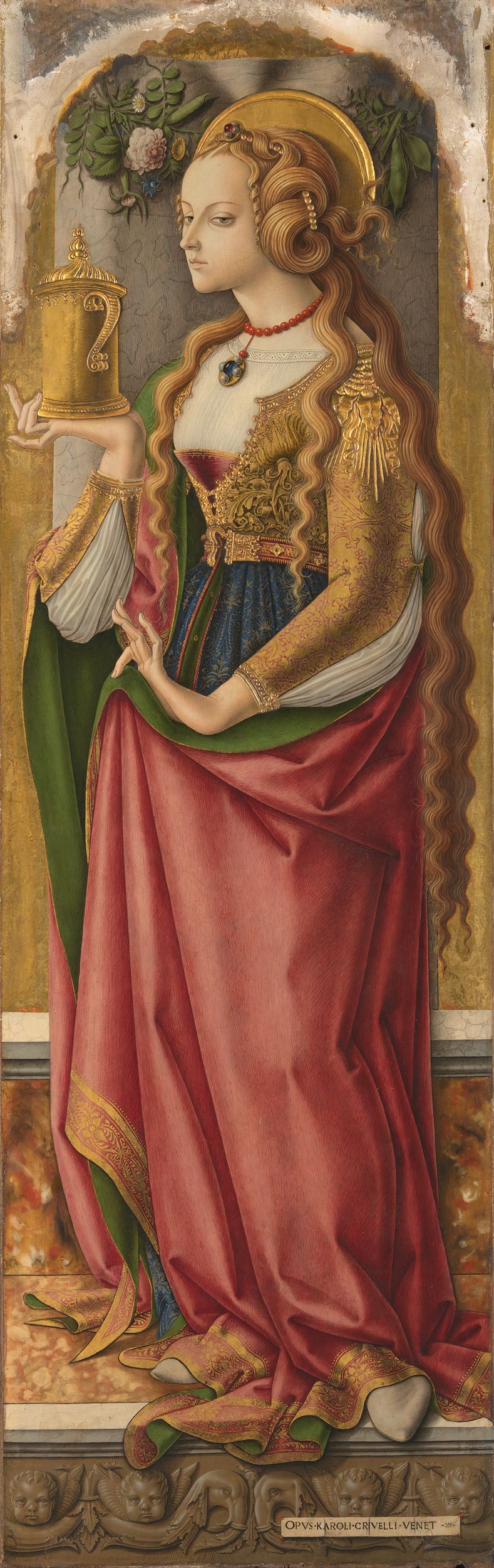 Renaissance tempera on panel depicting Mary Magdalene by Carlo Crivelli