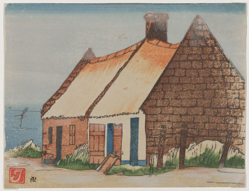 Paisagem costeira com ondas e luz do sol, óleo sobre tela de Prosper-Alphonse Isaac