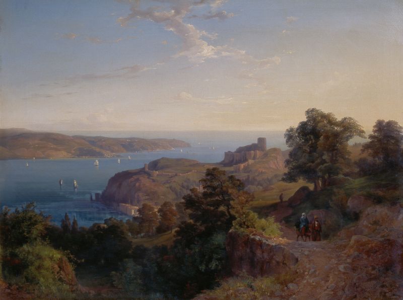 Paisagem do Bósforo de Emanuel Stöckler, óleo sobre tela