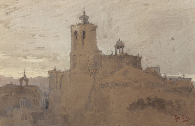 Gothic architecture of Cathedral by Ross Sterling Turner, oil on canvas