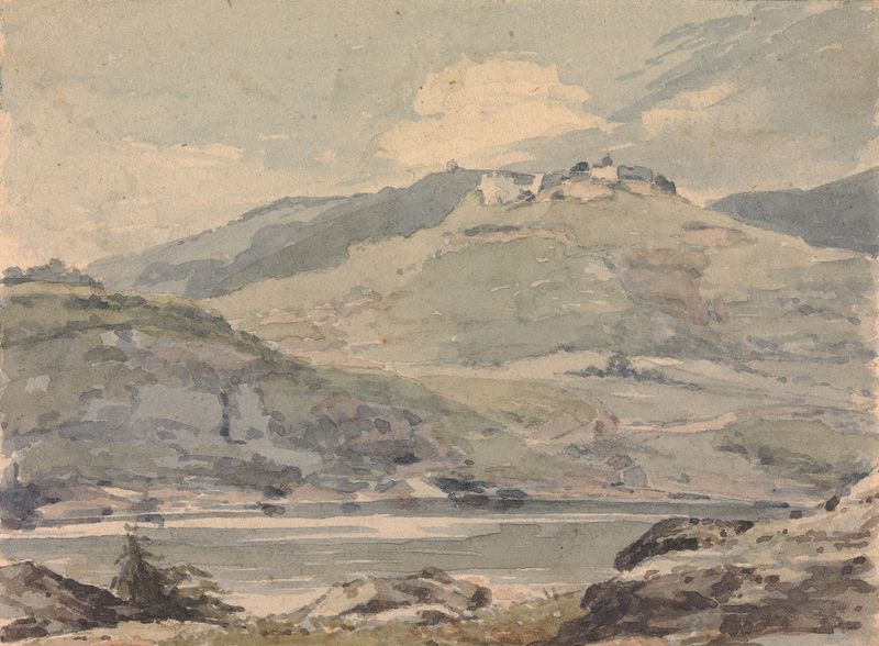 Fort Putnam From Constitution Island, oil on canvas by Thomas Sully, depicting a landscape with a fort and river.