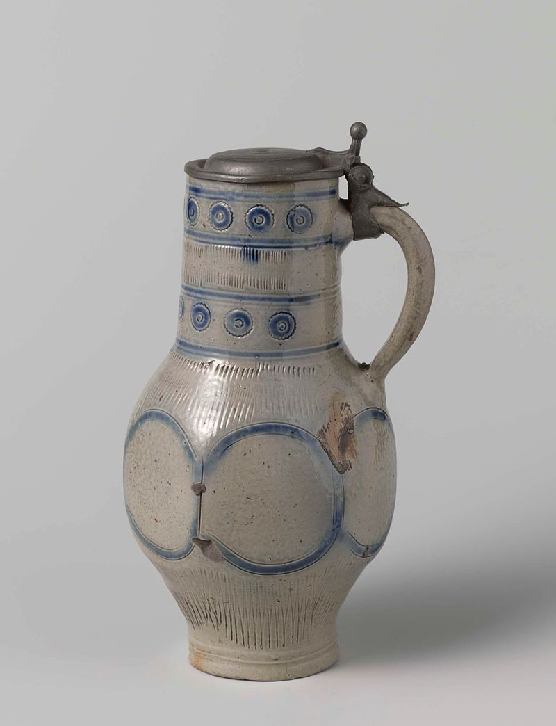 Jarra con cuerpo hexagonal y medallones, estilo Rococó, artista desconocido