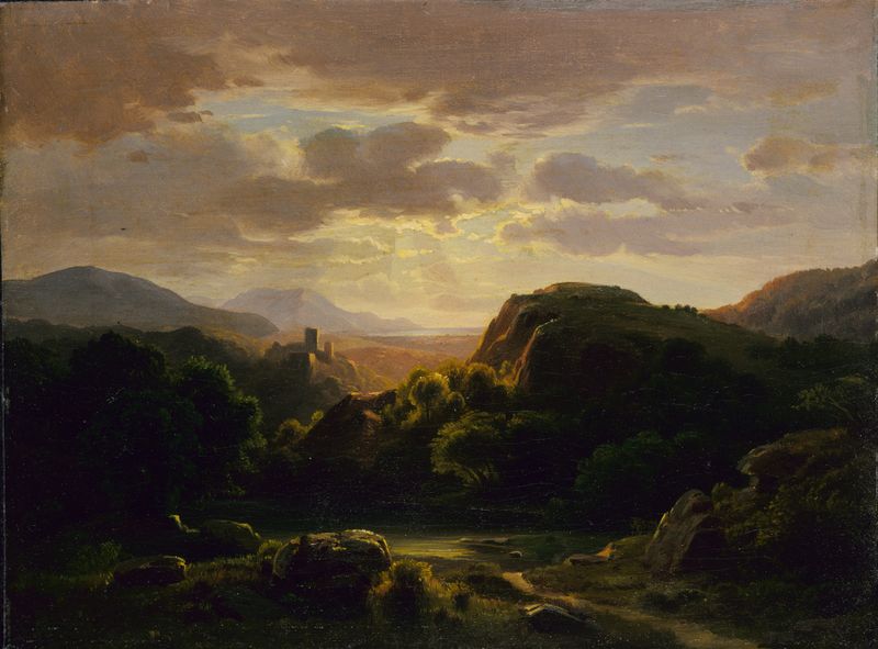 Landscape near Auerbach, oil painting by Robert S. Duncanson