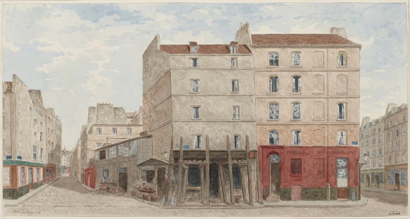 Rue de l’Hôtel Colbert Nº17 et 19 by Jules Gaildrau, realism, architecture