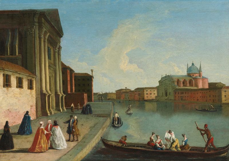 Landscape of San Giorgio Maggiore, oil painting by Johan Richter