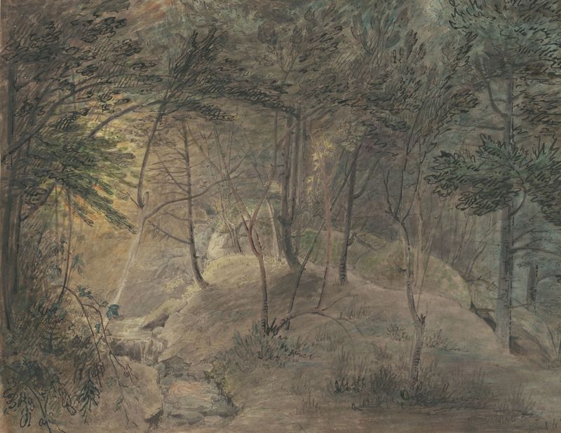 Paisaje con un arroyo y follaje de William Russell Birch, c. 1808
