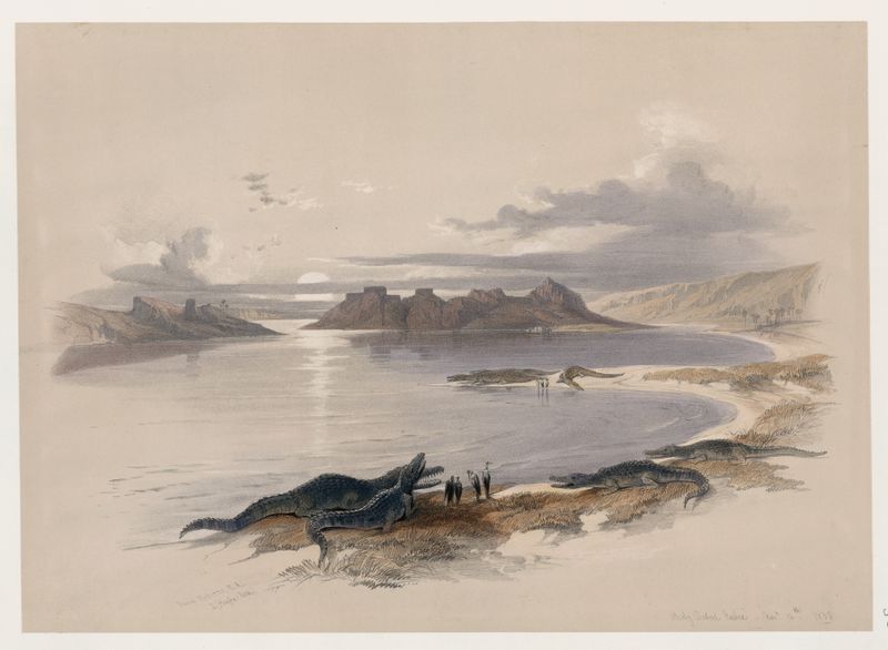 Wady Dabod landscape by David Roberts, unknown medium
