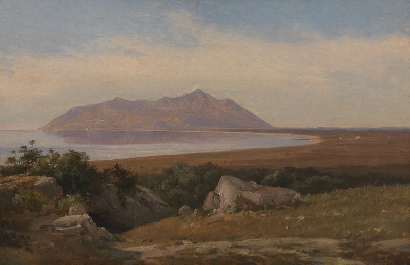 Paisaje de Monte Circeo, óleo sobre lienzo de Jørgen Sonne