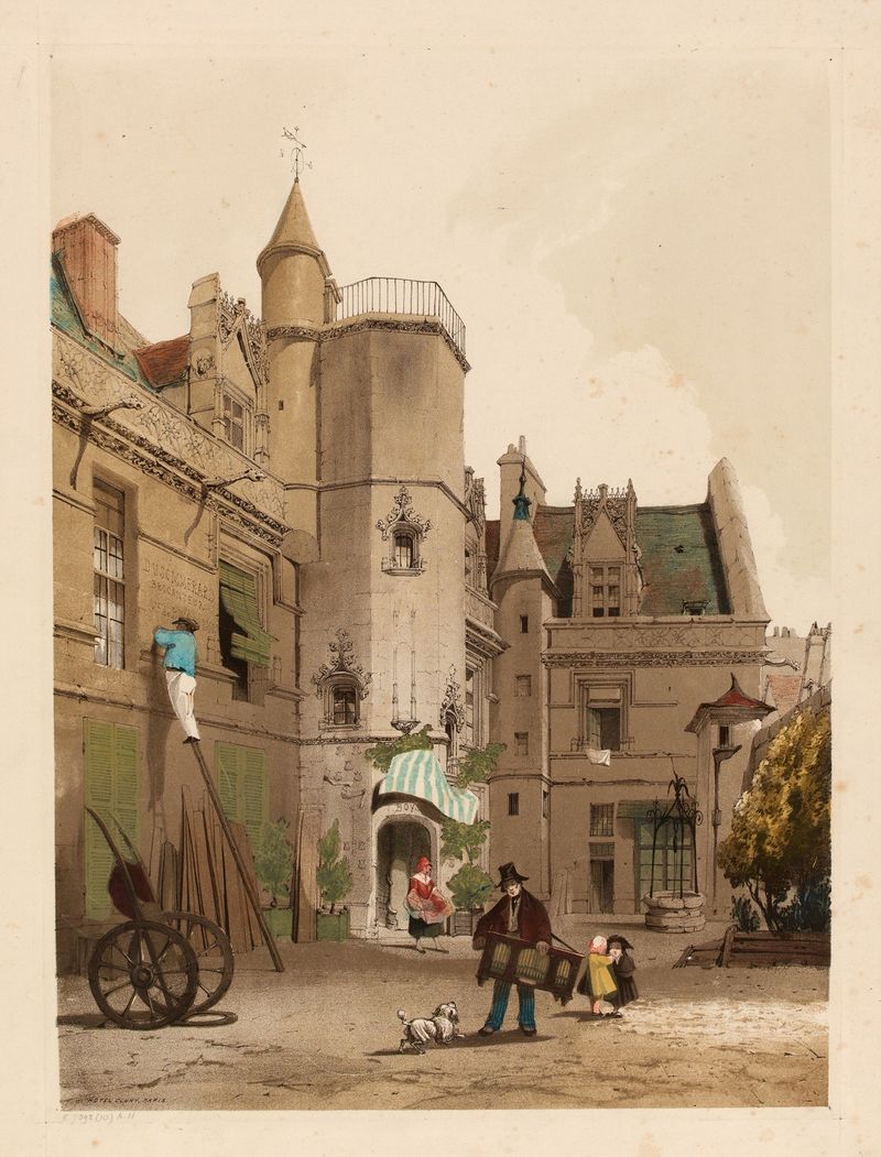 Hôtel Cluny, Paris by Thomas Shotter Boys, watercolor on paper
