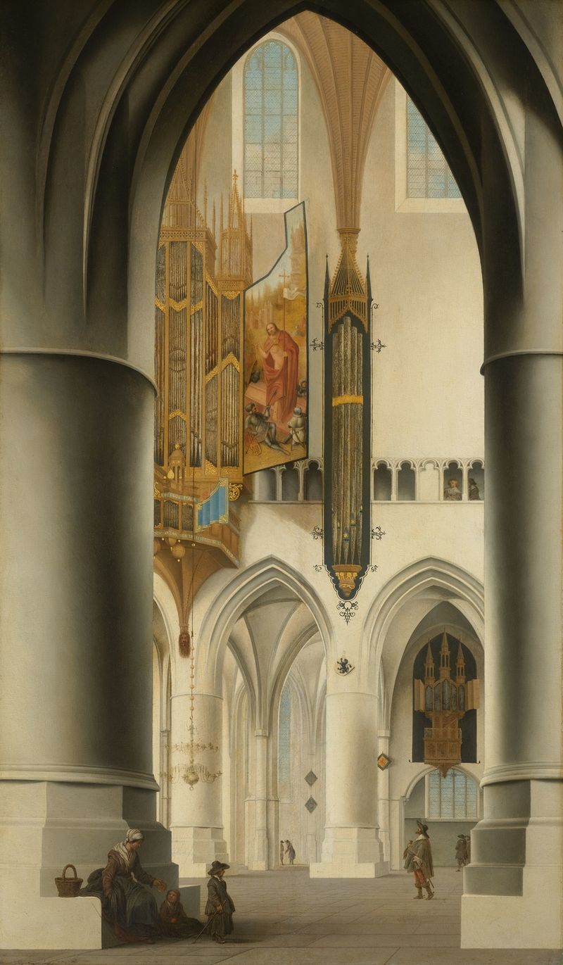 Interior of the Church of St Bavo in Haarlem, oil painting by Pieter Jansz Saenredam