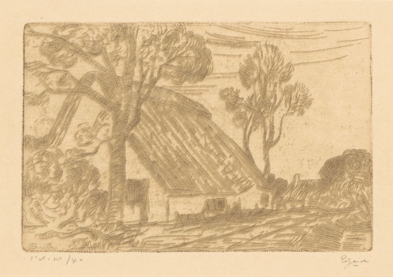 Hollands landschap de Etienne Bosch, óleo sobre tela mostrando colinas serenas e tensão inquietante.
