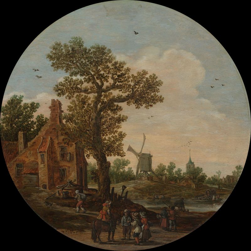Verão de Jan van Goyen, óleo sobre tela que representa uma paisagem serena com campos dourados e luz quente.