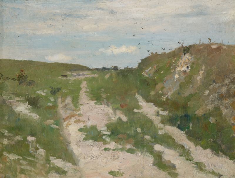 Cena marinha representando Concarneau, pintura a óleo de Richard Bergh