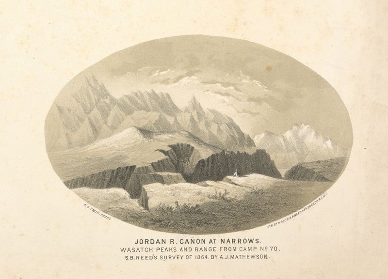 Jordan R. Canon at narrows, oil painting by Joseph F. Knapp