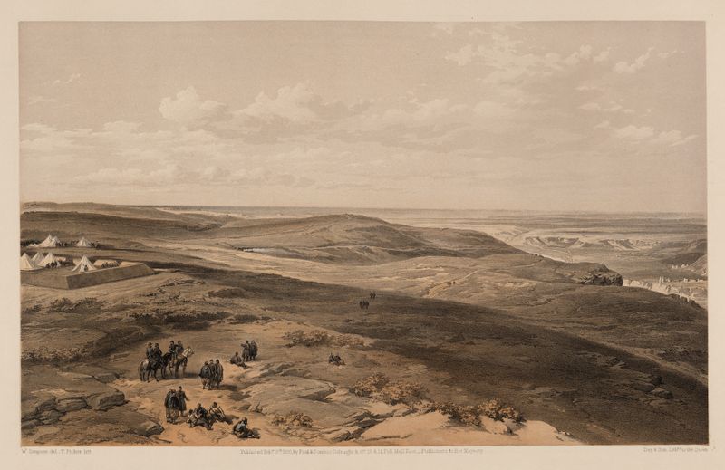 Paisaje de Inkermann, óleo sobre lienzo de William Simpson