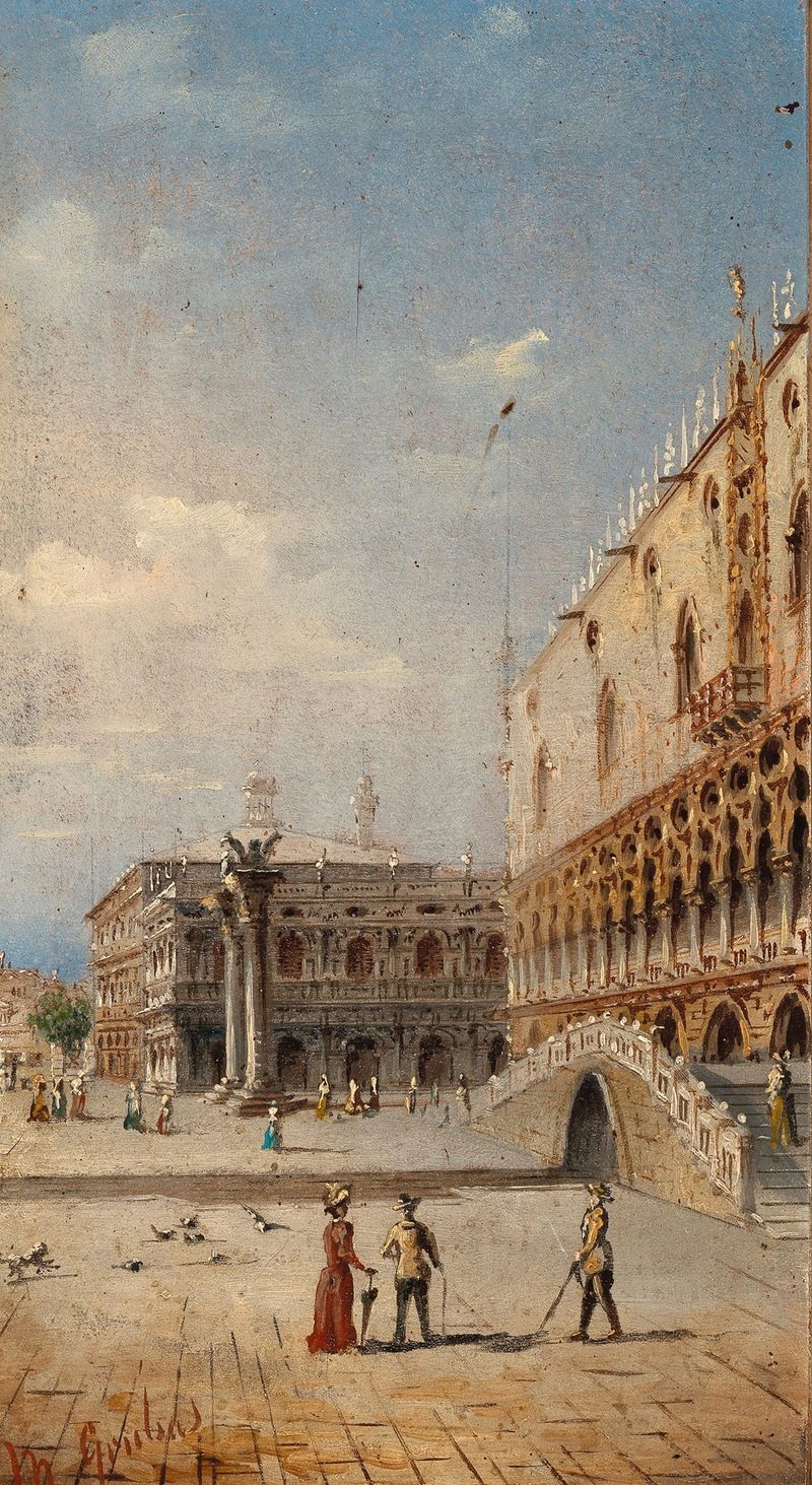 Architecture of St Mark’s Columns in Venice by Marco Grubas, medium unknown