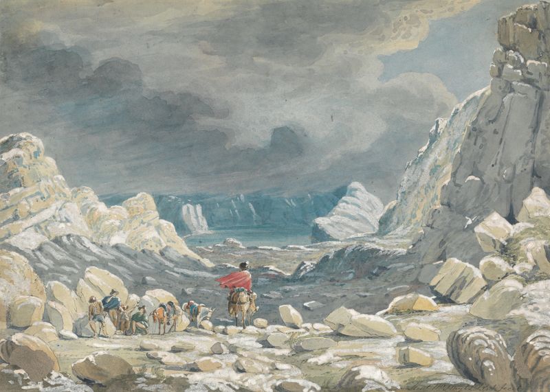 Paisagem dos Andes em tons terrosos suaves por Lt. William Smyth