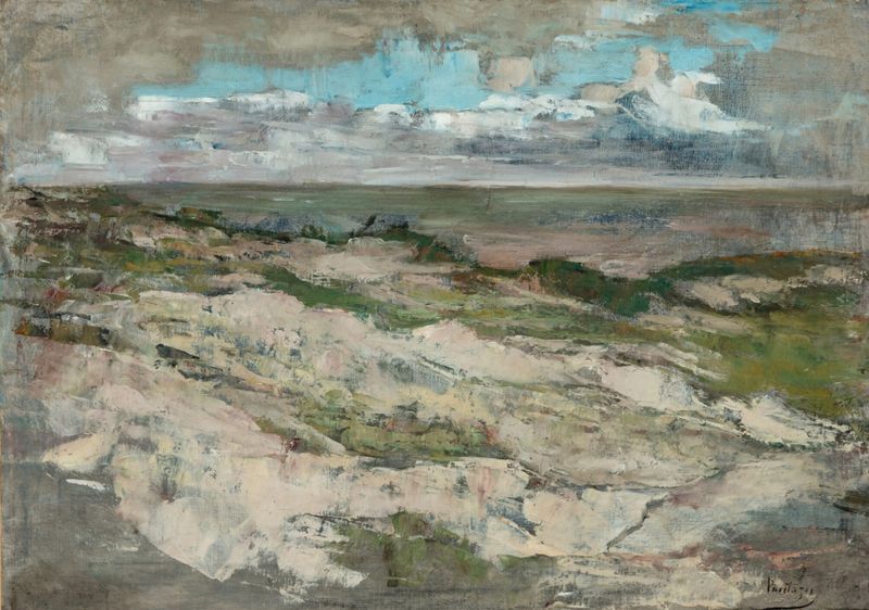 Impressionist landscape of dunes by Pericles Pantazis