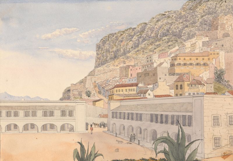 Interior scene of Officer’s Quarters and Casemate Barracks, oil painting by George Lothian Hall