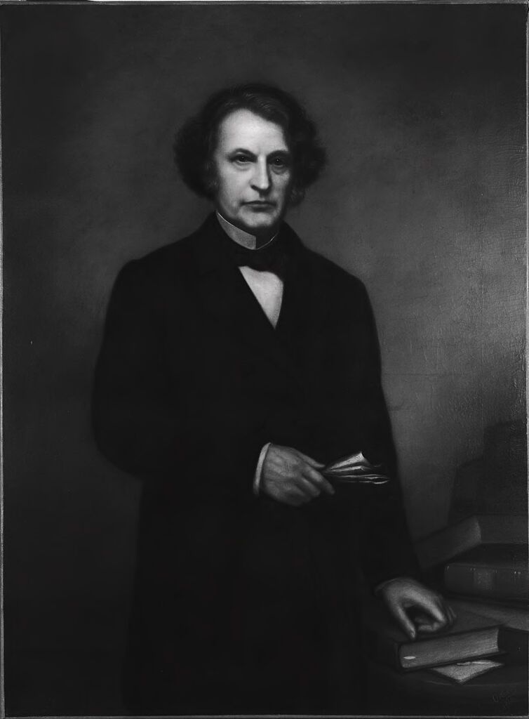 Retrato de Charles Sumner, óleo sobre tela de Nahum Ball Onthank