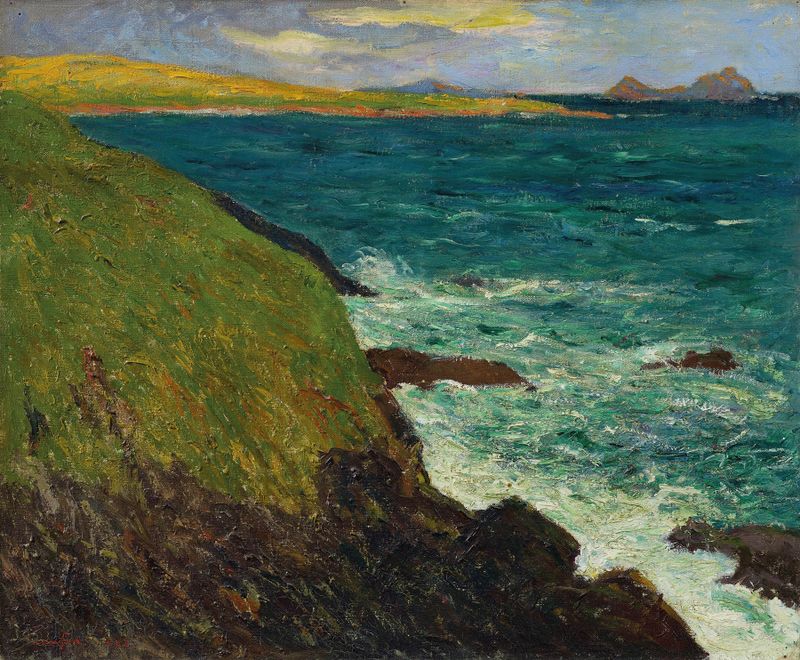 Coastal scene of Brittany by Maxime Maufra, oil painting