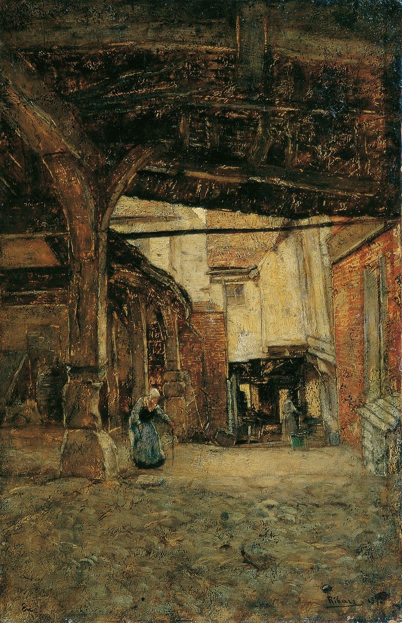 Obra figurativa de Rudolf Ribarz, pintura al óleo que representa la fragilidad con tonos pasteles.