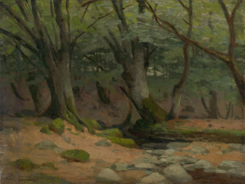 Pintura al óleo de árboles por Ľudovít Čordák