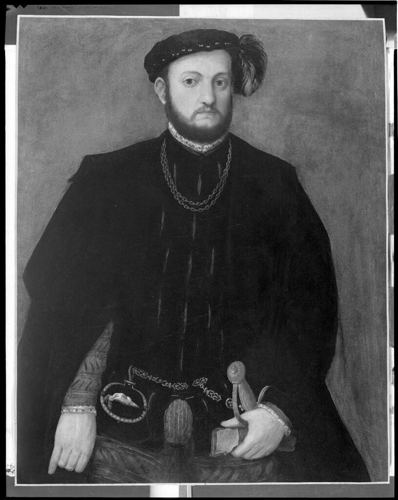 Retrato de un hombre de Girolamo da Treviso el Joven, óleo sobre lienzo