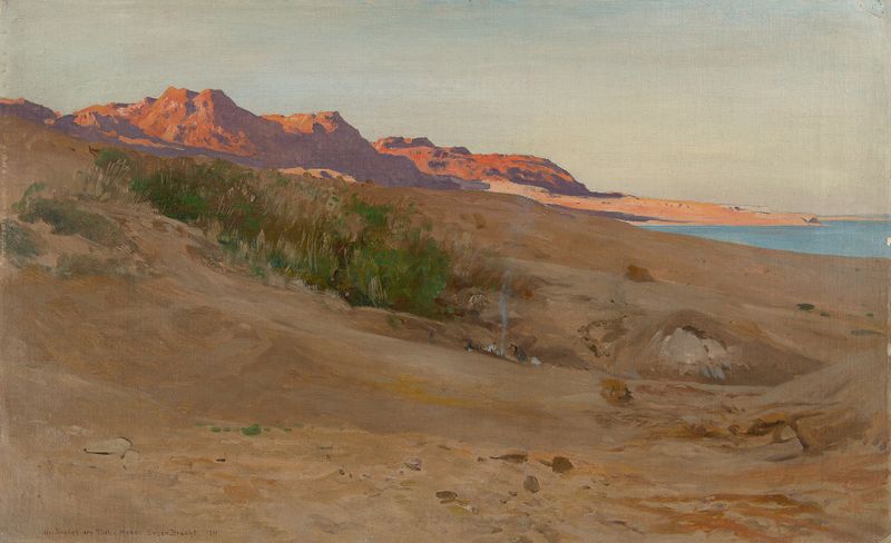 Um-Baghek on the Dead Sea, oil painting by Eugen Bracht