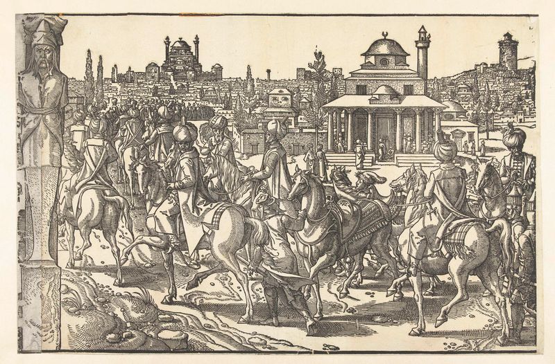 Procesión real en papel de Pieter Coecke van Aelst