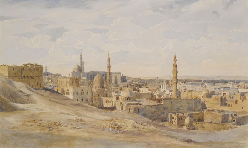Cairo by Max Schmidt, oil on canvas depicting a vibrant landscape with lush colors.