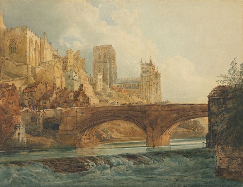 Durham Cathedral and Castle, aquarela de Thomas Girtin