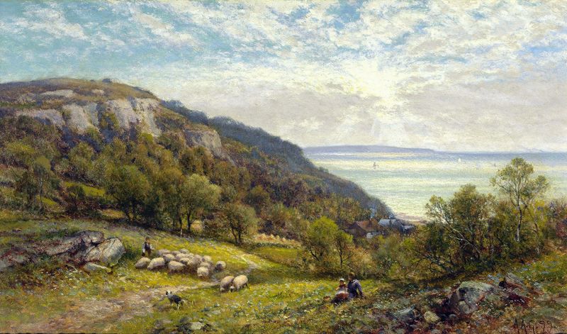 Fairlight Glen near Hastings, oil on canvas by Alfred Augustus Glendening