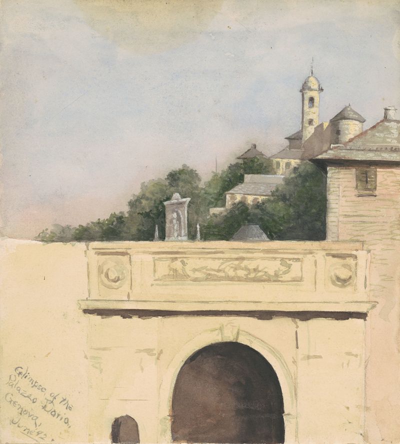 Glimpse of the Palazzo Doria, Genova, óleo sobre tela de Marietta Minnigerode Andrews