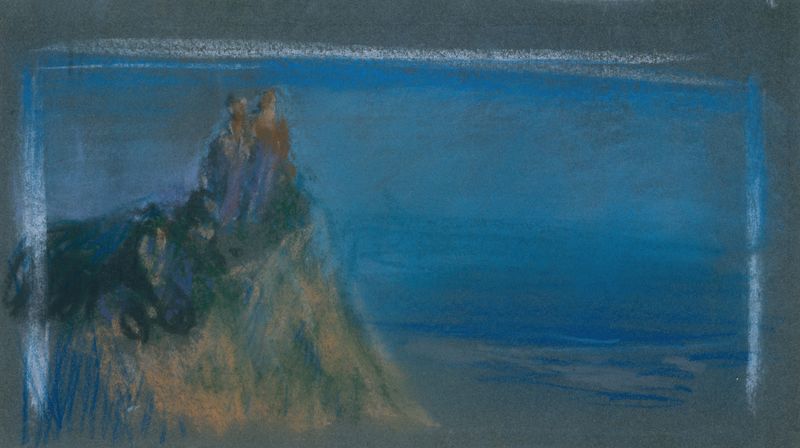 High Point by Arthur Bowen Davies, oil on canvas, depicting a serene landscape with vibrant hues.