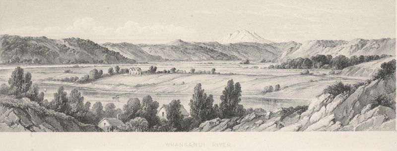Landscape of Whanganui River by Charles Decimus Barraud, 1877, realism