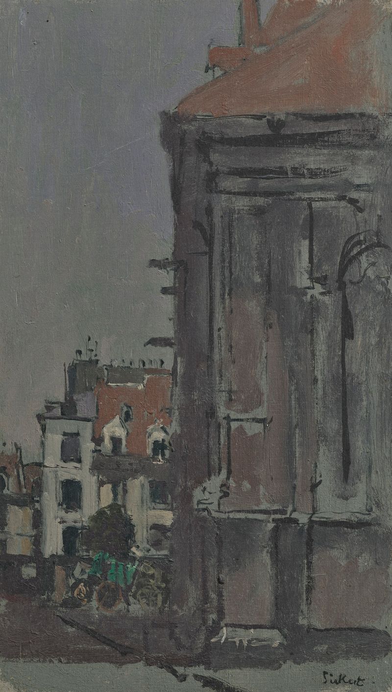 Interior oil painting by Walter Richard Sickert featuring muted hues and emotional depth.