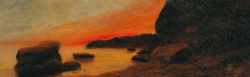 Sunset on the coast of Capri, oil on canvas by Karl Wilhelm Diefenbach